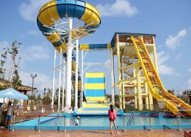 Long raft plastic water slide for children and adult  spiral water slide for water park